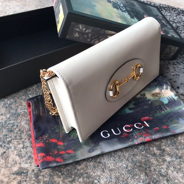 Gucci高仿專櫃女包 621892 古馳2020年新款 1955馬鞍扣Woc Gucci迷你斜挎包 Gucci鏈條手拿包  gqy3501